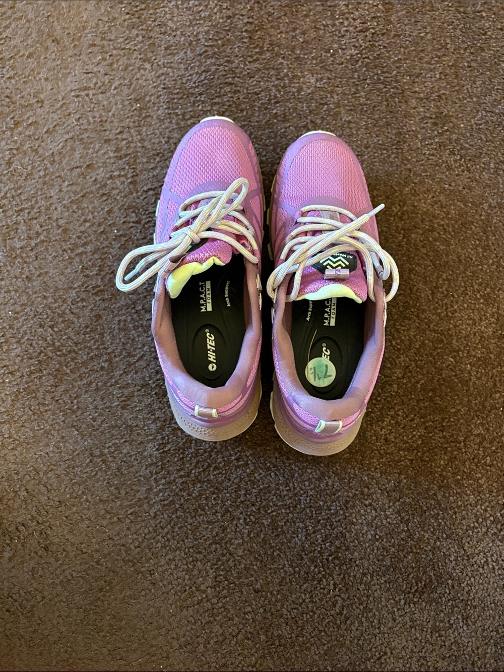 Hi-Tec Pink and White Women's Athletic Shoes
